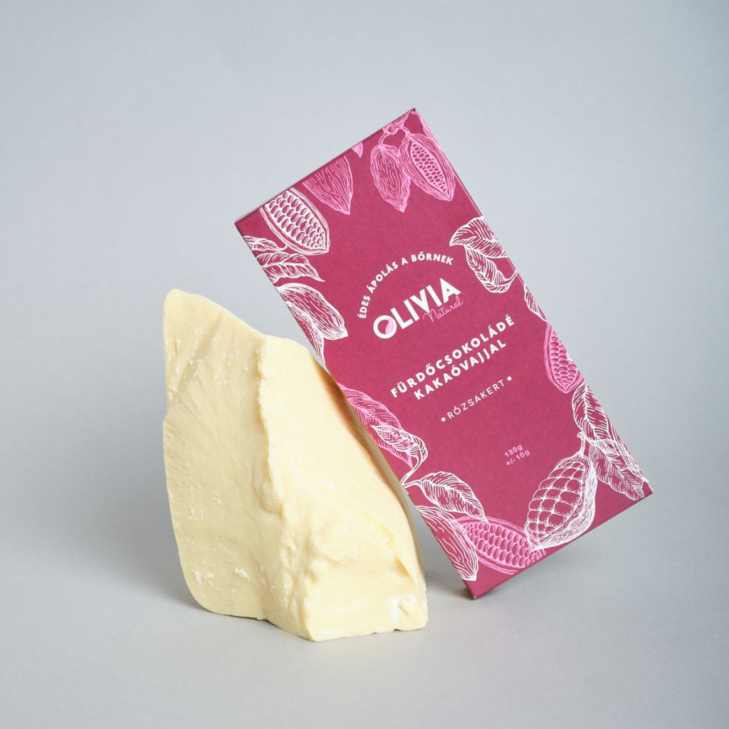 Fürdőcsokoládé kakaóvajjal -Rózsakert (Olívia ) 130g +/-10g